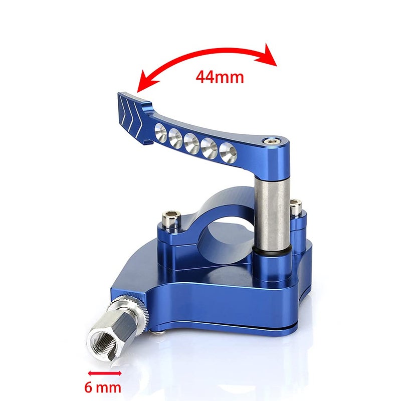 TARAZON Universal Billet CNC 7/8" ATV Throttle Lever Thumb Controller Thumb Throttle Assembly, for Yamaha, for Suzuki, for Polaris, for Can-Am, for Kawasaki, for Honda, for Arctic Cat, for KYMCO, Blue - Image 2